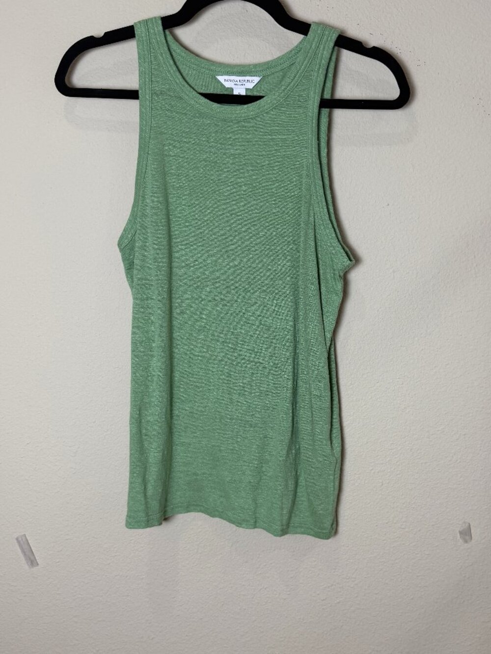 Banana Republic 100% Linen Super Soft Tank Top Size Small Light Green